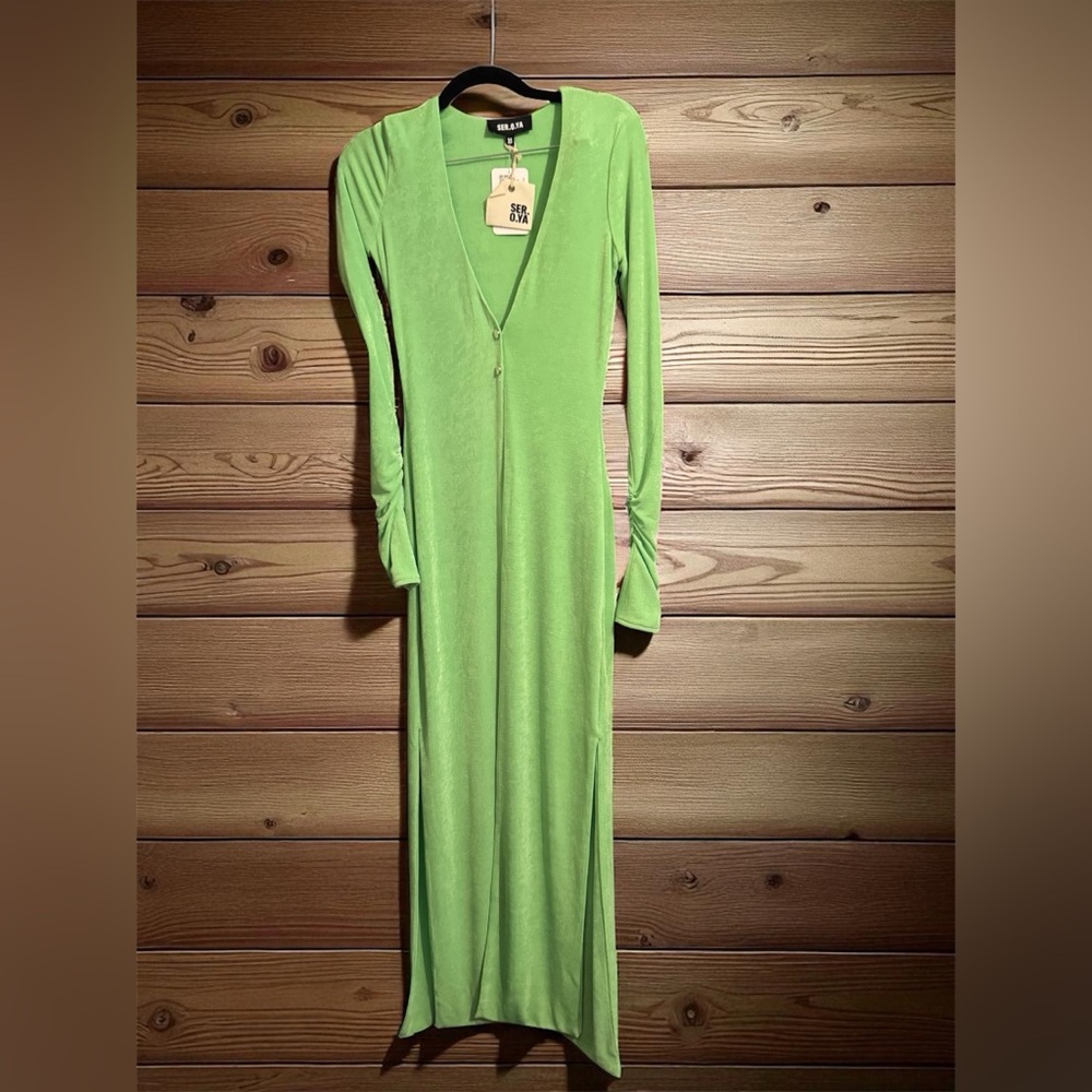 SER.O.YA Murray Cardigan Maxi Duster in Lime Green – XS - NWT